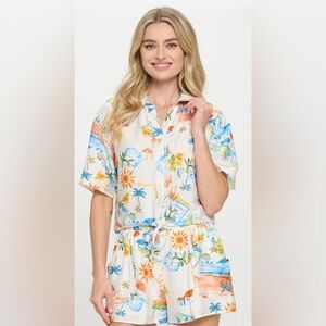 Mediterranean Daydream Shorts Set